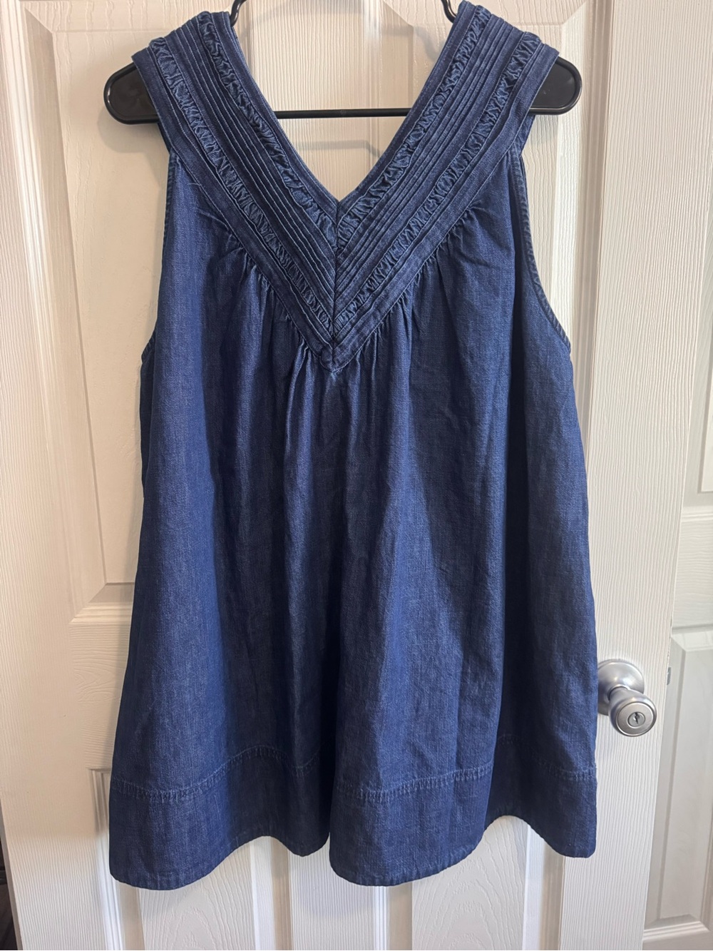 Free People Preston Pleated Denim Mini Dress NWT! - Picture 9 of 10